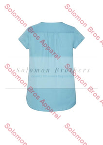 Rainbow Womens V-Neck Pleat Blouse - Solomon Brothers Apparel