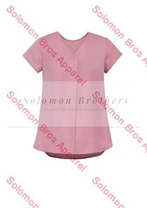 Rainbow Womens V-Neck Pleat Blouse - Solomon Brothers Apparel