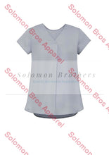 Load image into Gallery viewer, Rainbow Womens V-Neck Pleat Blouse - Solomon Brothers Apparel
