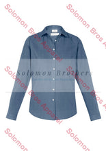 Load image into Gallery viewer, Tennessee Ladies Long Sleeve Blouse Grey Smoke / 6 Corporate Shirt
