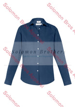 Load image into Gallery viewer, Tennessee Ladies Long Sleeve Blouse Mineral Blue / 6 Corporate Shirt
