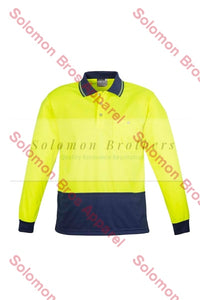 Unisex Hi Vis Basic Spliced L/S Polo - Solomon Brothers Apparel
