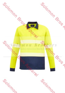 Unisex Hi Vis Segmented L/S Hoop Taped Polo - Solomon Brothers Apparel