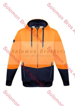 Load image into Gallery viewer, Unisex Hi Vis Textured Jacquard Full Zip Hoodie - Solomon Brothers Apparel
