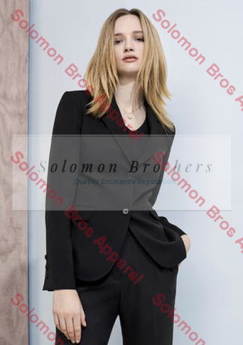 Womens 2 Button Mid Length Jacket - Solomon Brothers Apparel