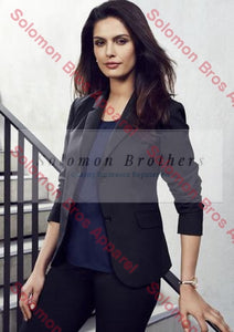 Womens 2 Button Mid Length Jacket - Solomon Brothers Apparel