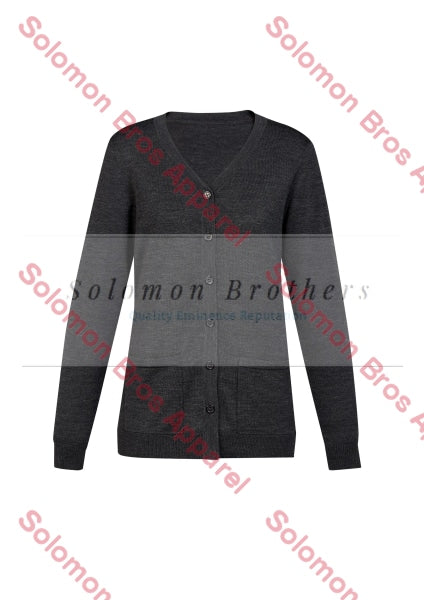 Womens Button Front Knit Cardigan Charcoal / Xxsm Health & Beauty