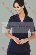 Load image into Gallery viewer, Womens Cotton Rich V-Neck Scrub Top - Solomon Brothers Apparel
