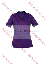 Load image into Gallery viewer, Womens Cotton Rich V-Neck Scrub Top - Solomon Brothers Apparel
