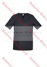 Load image into Gallery viewer, Womens Cotton Rich V-Neck Scrub Top Charcoal / Xxsm Health &amp; Beauty
