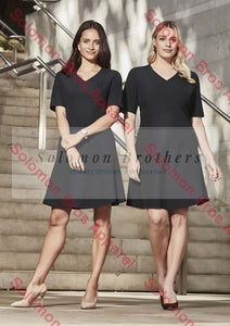 Womens Extended Short Sleeve Midi Dress - Solomon Brothers Apparel