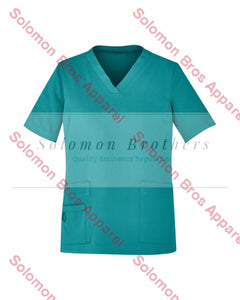 Womens V-Neck Scrub Top - Solomon Brothers Apparel
