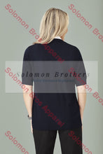 Load image into Gallery viewer, Womens Zip Front S/S Knit - Solomon Brothers Apparel
